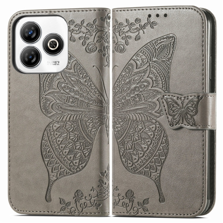For ZTE Blade A75 4G Butterfly Love Flower Embossed Leather Phone Case