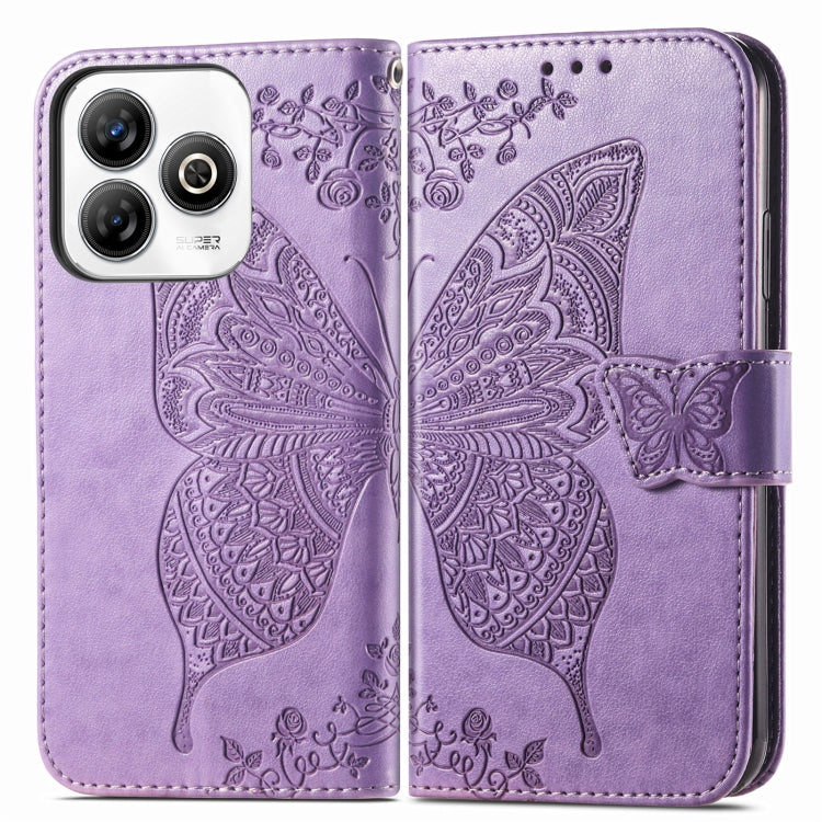 For ZTE Blade A75 4G Butterfly Love Flower Embossed Leather Phone Case