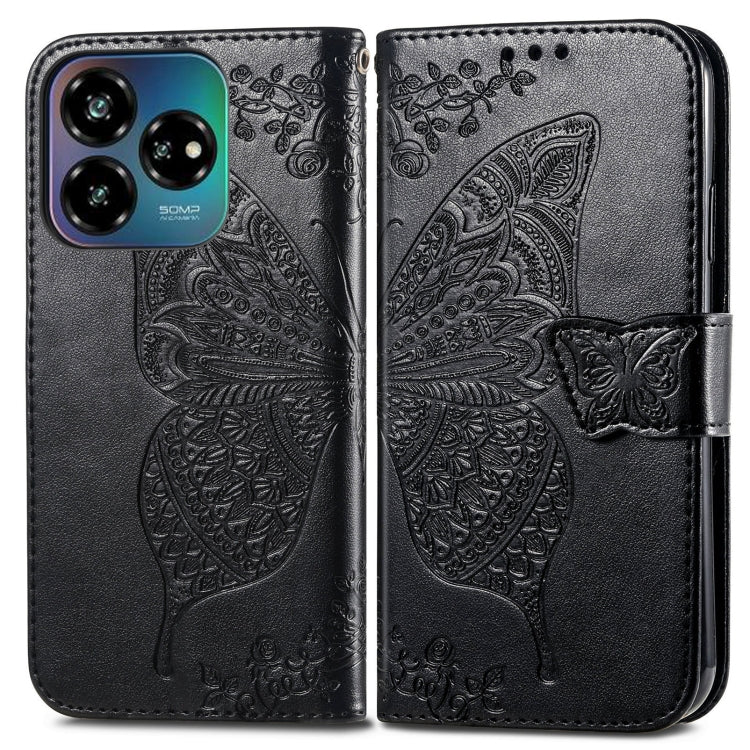 For ZTE Blade V60 Vita Butterfly Love Flower Embossed Leather Phone Case