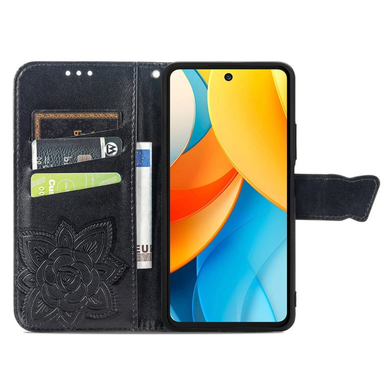 For ZTE Blade V60 Vita Butterfly Love Flower Embossed Leather Phone Case