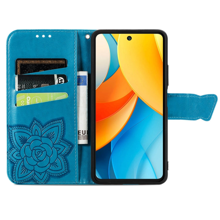 For ZTE Blade V60 Vita Butterfly Love Flower Embossed Leather Phone Case