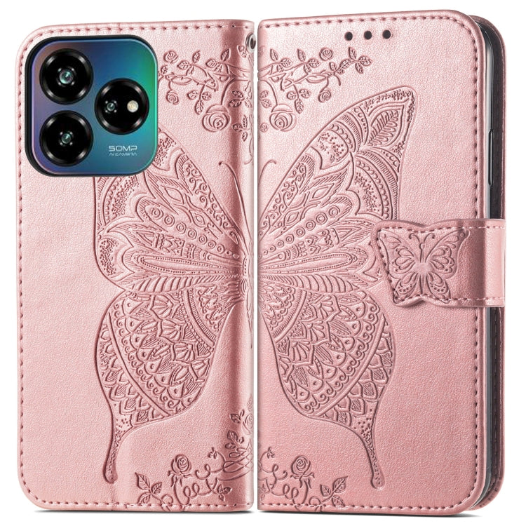 For ZTE Blade V60 Vita Butterfly Love Flower Embossed Leather Phone Case