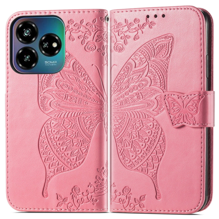 For ZTE Blade V60 Vita Butterfly Love Flower Embossed Leather Phone Case