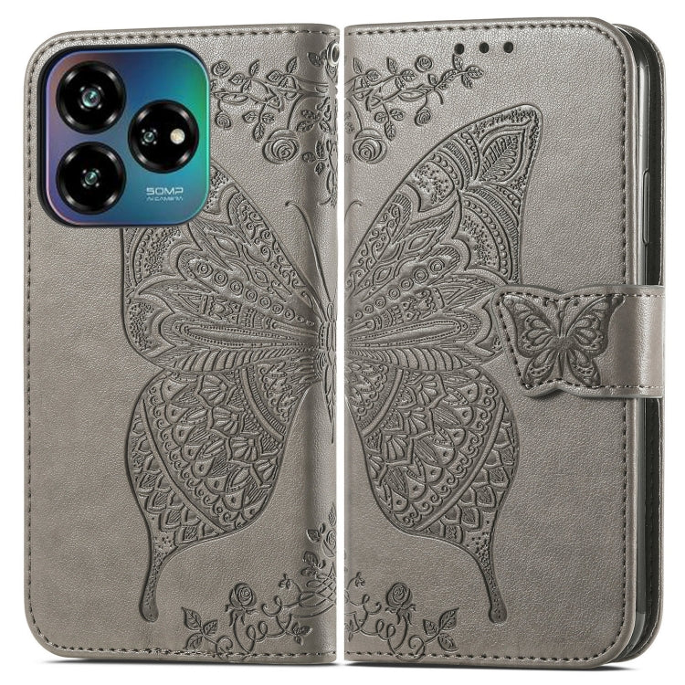 For ZTE Blade V60 Vita Butterfly Love Flower Embossed Leather Phone Case