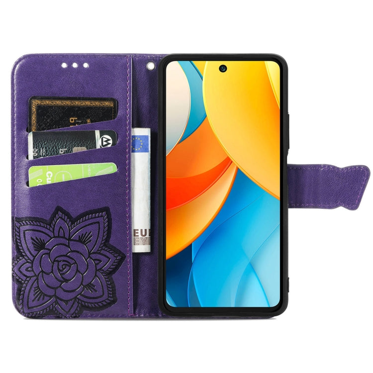 For ZTE Blade V60 Vita Butterfly Love Flower Embossed Leather Phone Case