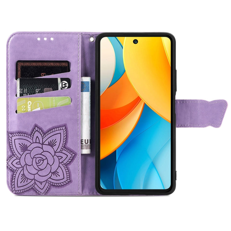 For ZTE Blade V60 Vita Butterfly Love Flower Embossed Leather Phone Case