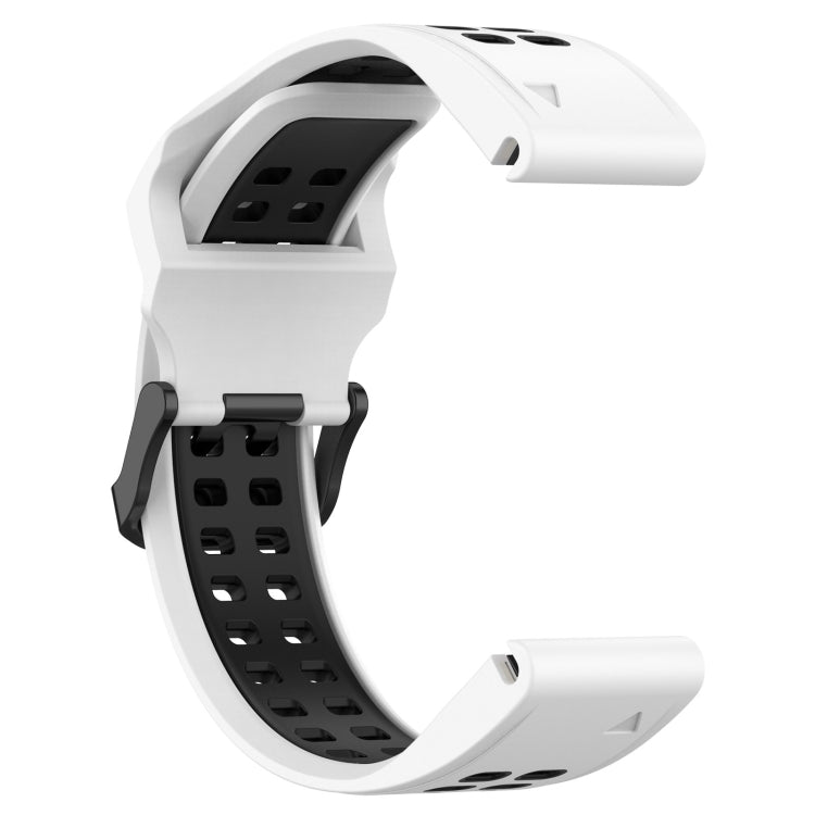 For Garmin Fenix 8 AMOLED 47mm Two Color Reverse Buckle 22mm Silicone Watch Band