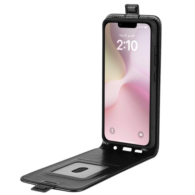 For iPhone 17e / 16e R64 Texture Single Vertical Flip Leather Phone Case