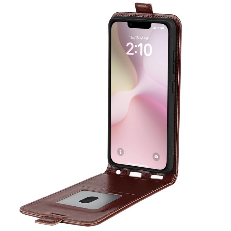 For iPhone 17e / 16e R64 Texture Single Vertical Flip Leather Phone Case