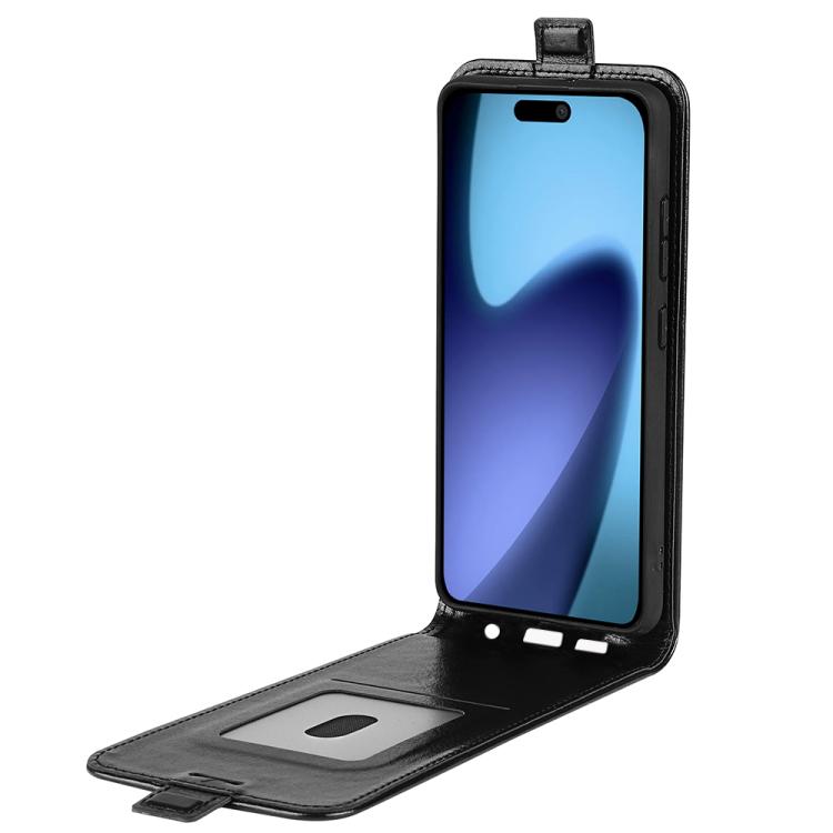 For iPhone 17 R64 Texture Single Vertical Flip Leather Phone Case