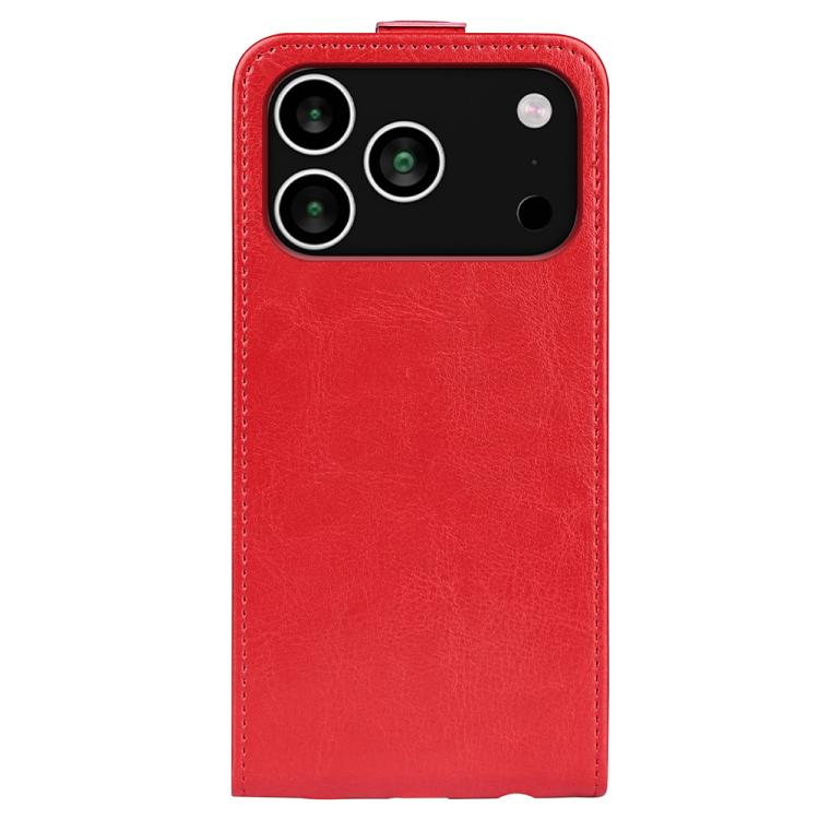 For iPhone 17 Pro Max R64 Texture Single Vertical Flip Leather Phone Case