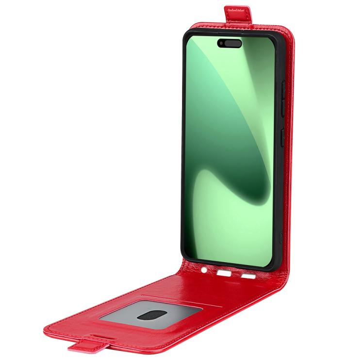 For iPhone 17 Pro Max R64 Texture Single Vertical Flip Leather Phone Case