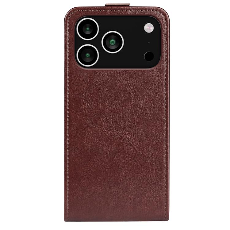 For iPhone 17 Pro Max R64 Texture Single Vertical Flip Leather Phone Case