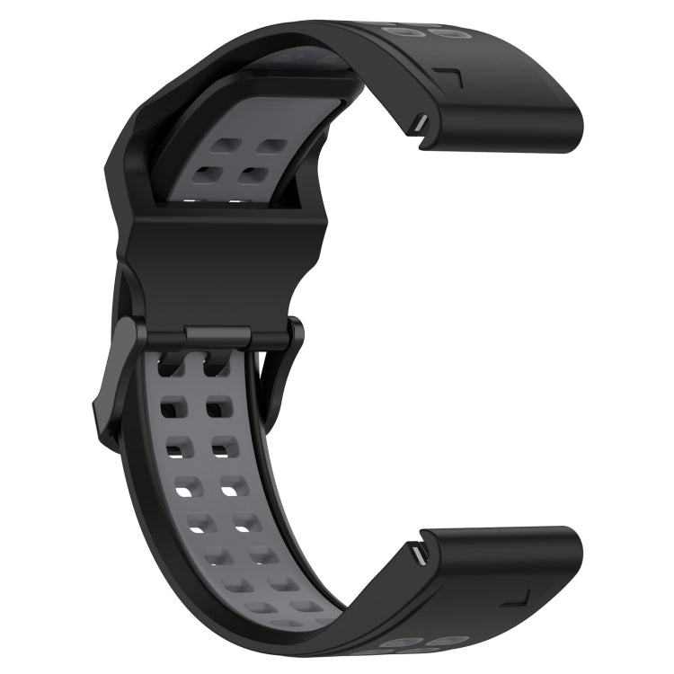 For Garmin Enduro 3 Two Color Reverse Buckle 26mm Silicone Watch Band