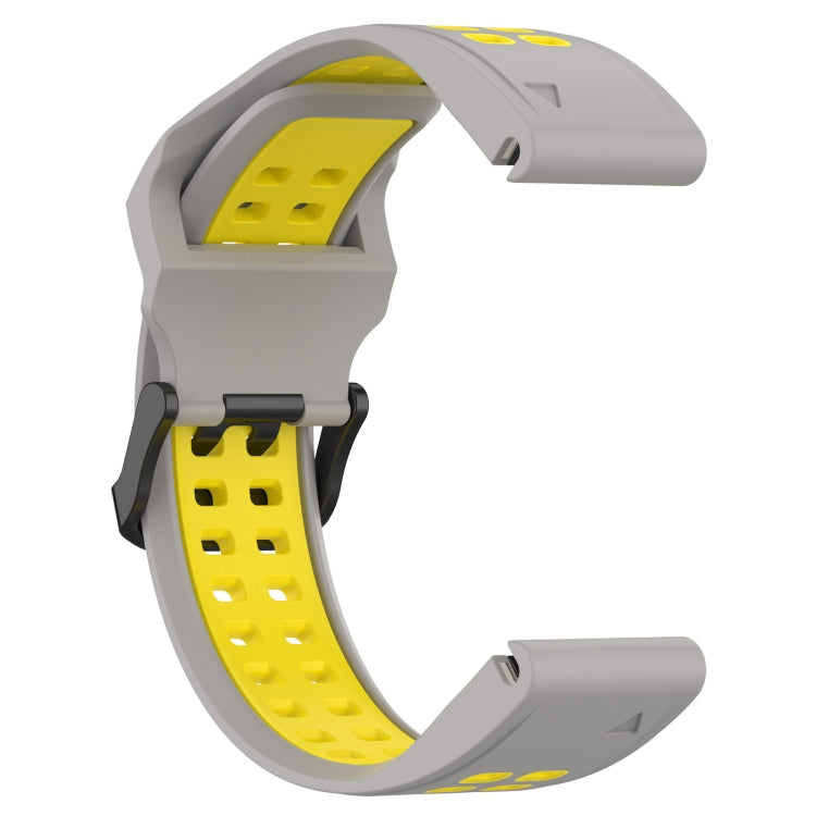 For Garmin Enduro 3 Two Color Reverse Buckle 26mm Silicone Watch Band