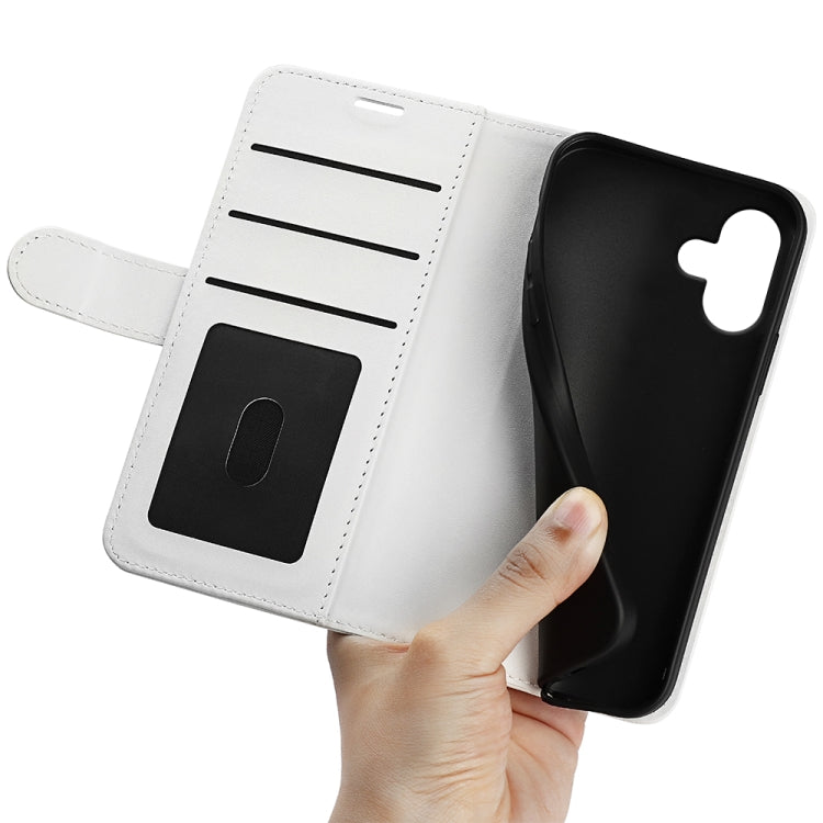 For iPhone 16 R64 Texture Horizontal Flip Leather Phone Case
