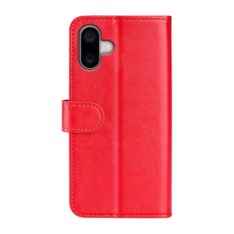 For iPhone 16 R64 Texture Horizontal Flip Leather Phone Case