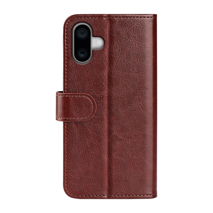 For iPhone 16 R64 Texture Horizontal Flip Leather Phone Case