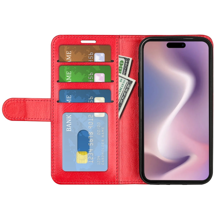 For iPhone 16 Pro R64 Texture Horizontal Flip Leather Phone Case
