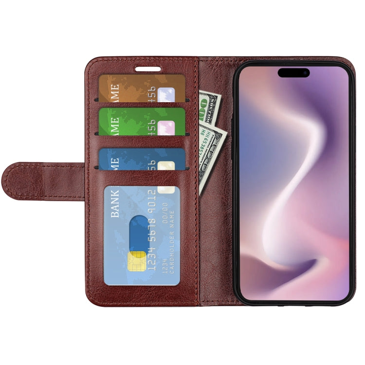 For iPhone 16 Pro R64 Texture Horizontal Flip Leather Phone Case