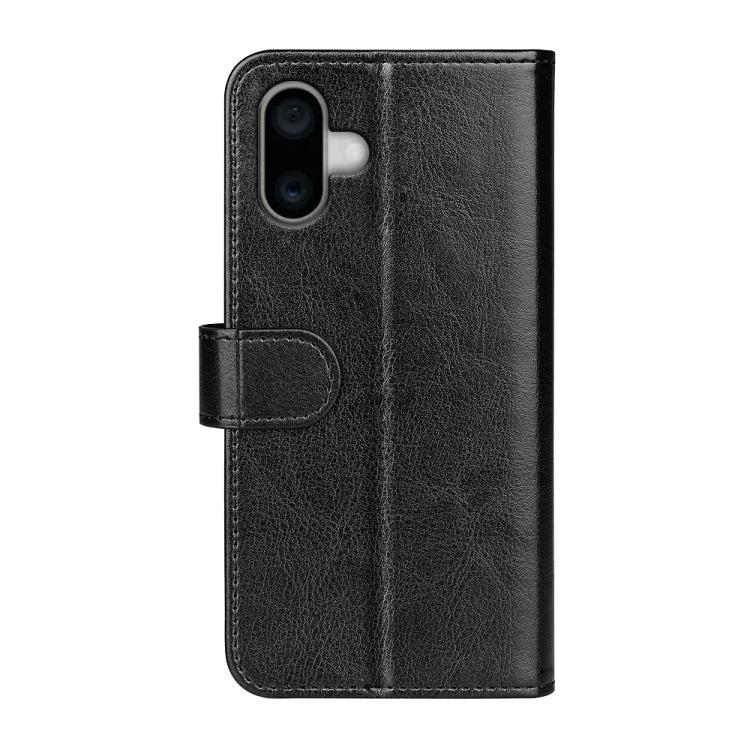 For iPhone 16 Plus R64 Texture Horizontal Flip Leather Phone Case