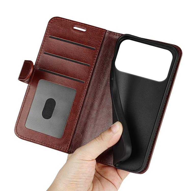 For iPhone 17 Pro R64 Texture Horizontal Flip Leather Phone Case