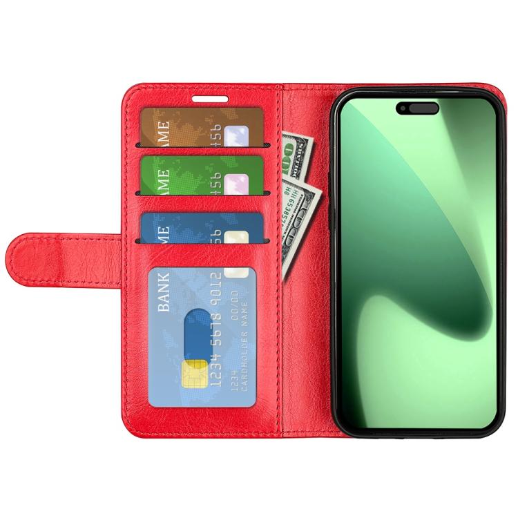 For iPhone 17 Pro Max R64 Texture Horizontal Flip Leather Phone Case