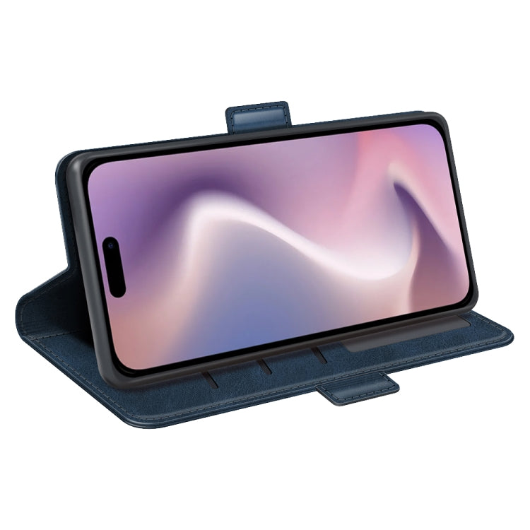 For iPhone 16 Plus Dual-side Magnetic Buckle Horizontal Flip Leather Phone Case