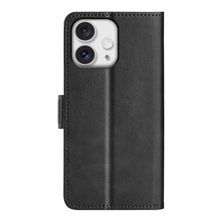 For iPhone 16 Pro Dual-side Magnetic Buckle Horizontal Flip Leather Phone Case