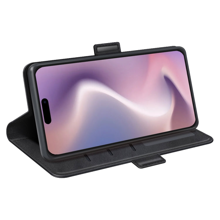 For iPhone 16 Pro Dual-side Magnetic Buckle Horizontal Flip Leather Phone Case