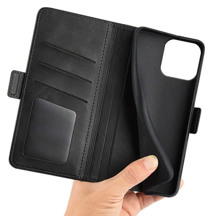 For iPhone 16 Pro Dual-side Magnetic Buckle Horizontal Flip Leather Phone Case
