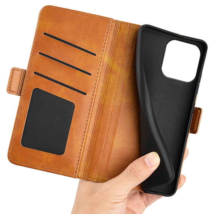 For iPhone 16 Pro Dual-side Magnetic Buckle Horizontal Flip Leather Phone Case
