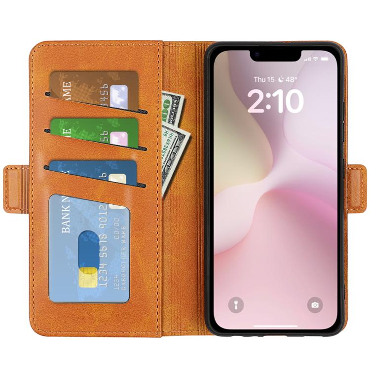 For iPhone 17e / 16e Dual-side Magnetic Buckle Horizontal Flip Leather Phone Case