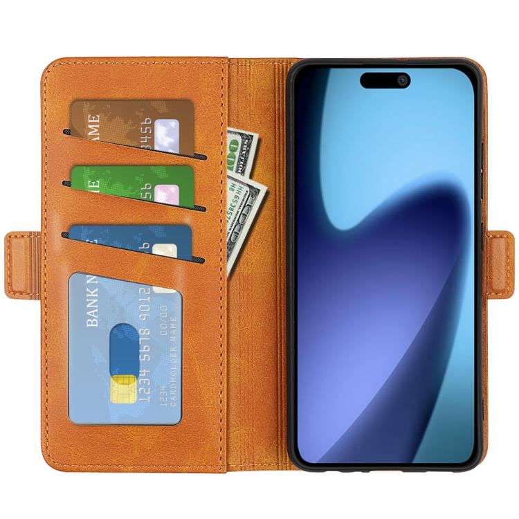 For iPhone 17 Dual-side Magnetic Buckle Horizontal Flip Leather Phone Case