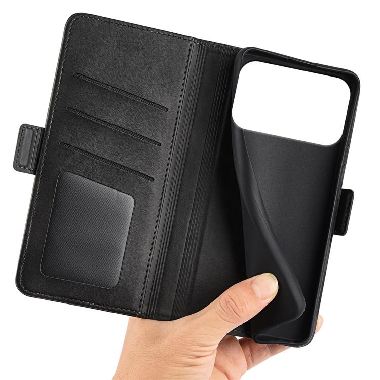 For iPhone 17 Pro Dual-side Magnetic Buckle Horizontal Flip Leather Phone Case