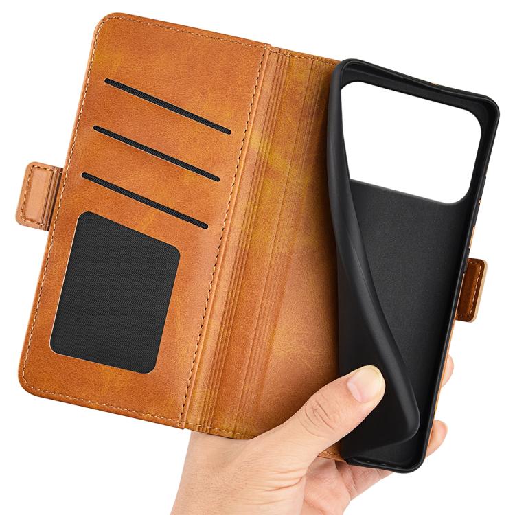 For iPhone 17 Pro Dual-side Magnetic Buckle Horizontal Flip Leather Phone Case