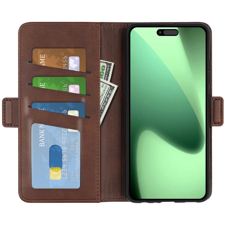 For iPhone 17 Pro Dual-side Magnetic Buckle Horizontal Flip Leather Phone Case