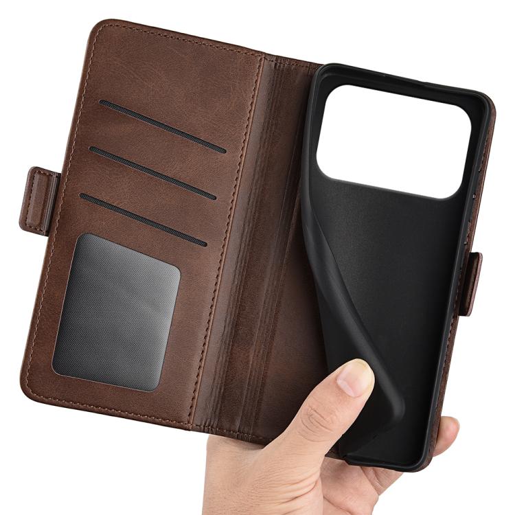 For iPhone 17 Pro Dual-side Magnetic Buckle Horizontal Flip Leather Phone Case