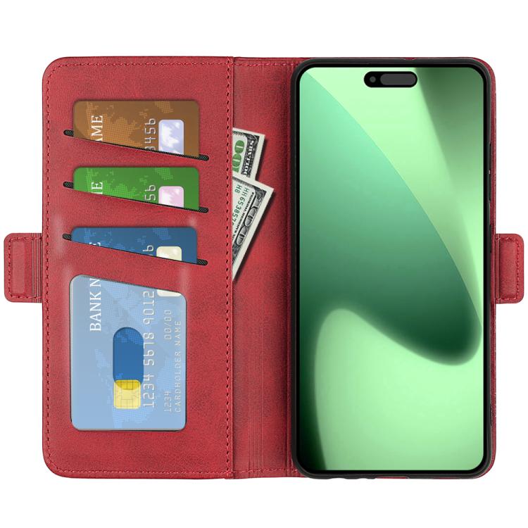For iPhone 17 Pro Dual-side Magnetic Buckle Horizontal Flip Leather Phone Case
