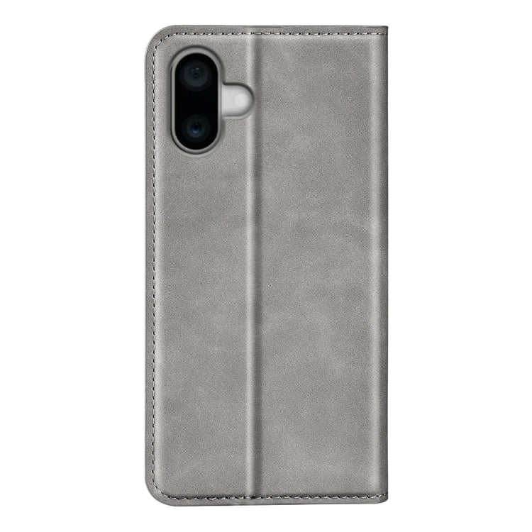 For iPhone 16 Plus Retro-skin Magnetic Suction Leather Phone Case