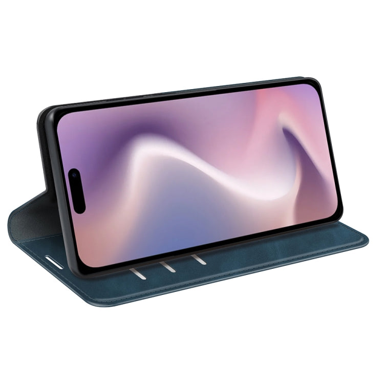 For iPhone 16 Plus Retro-skin Magnetic Suction Leather Phone Case