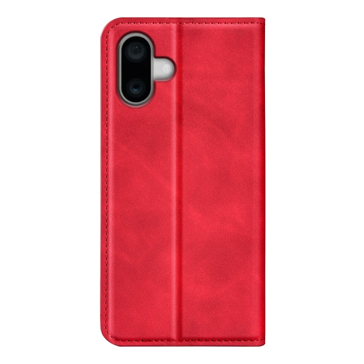 For iPhone 16 Plus Retro-skin Magnetic Suction Leather Phone Case