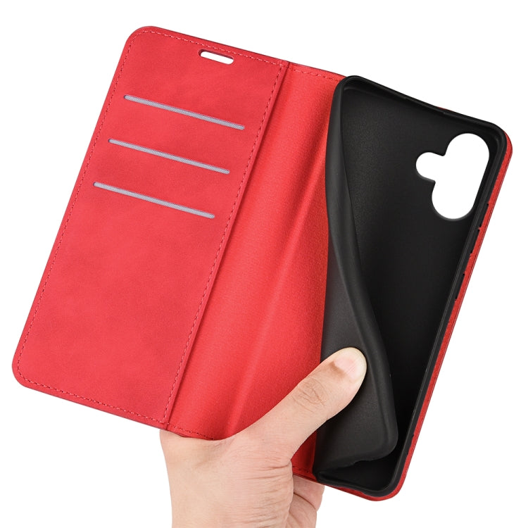 For iPhone 16 Plus Retro-skin Magnetic Suction Leather Phone Case