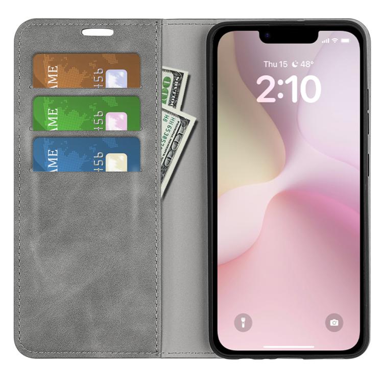 For iPhone 17e / 16e Retro-skin Magnetic Suction Leather Phone Case