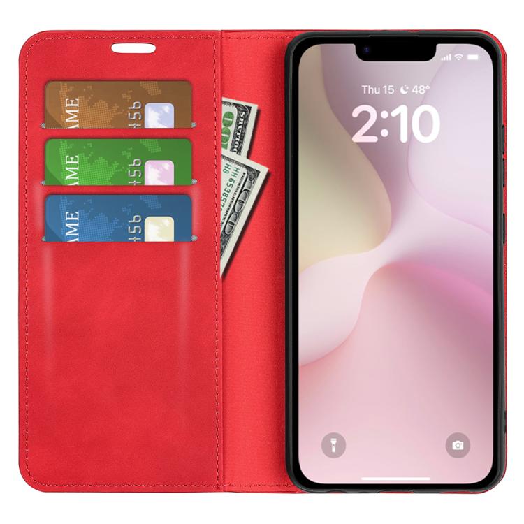 For iPhone 17e / 16e Retro-skin Magnetic Suction Leather Phone Case