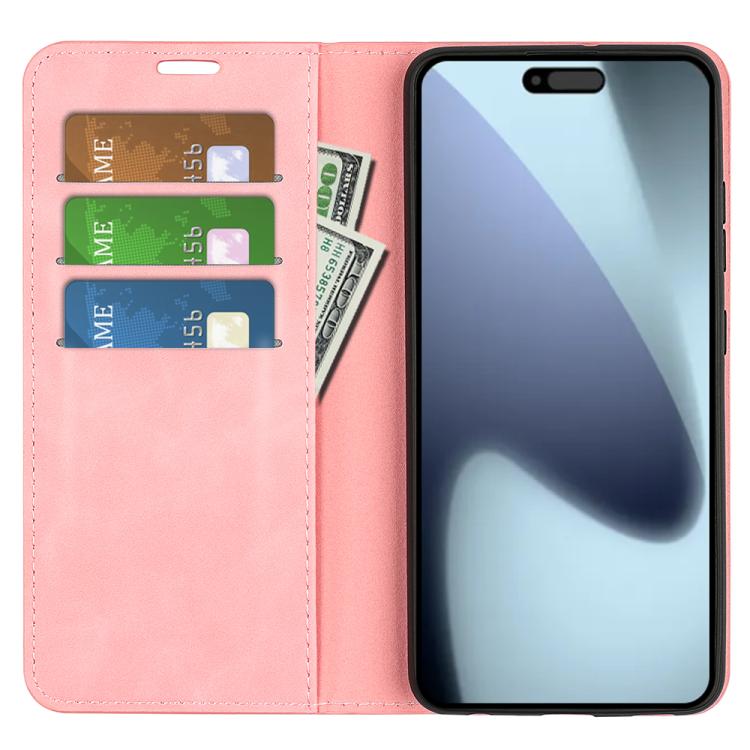 For iPhone 17 Retro-skin Magnetic Suction Leather Phone Case