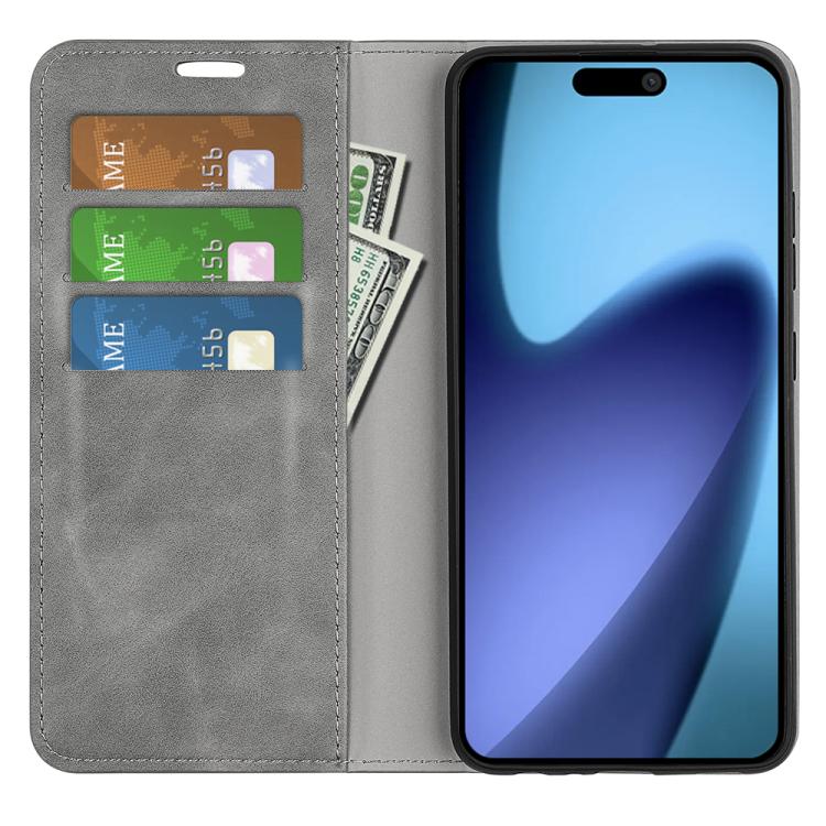 For iPhone Air Retro-skin Magnetic Suction Leather Phone Case