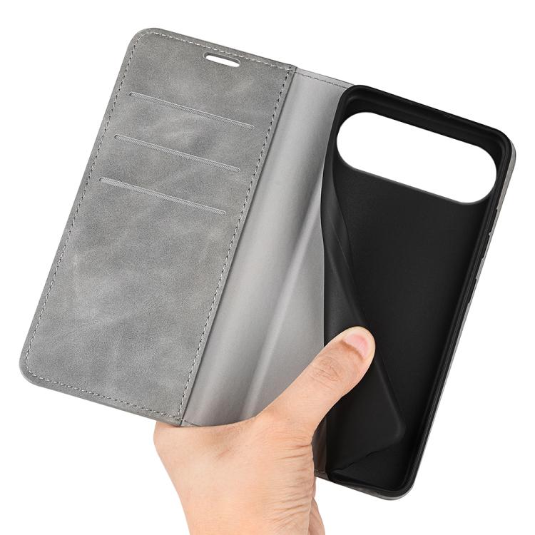 For iPhone Air Retro-skin Magnetic Suction Leather Phone Case