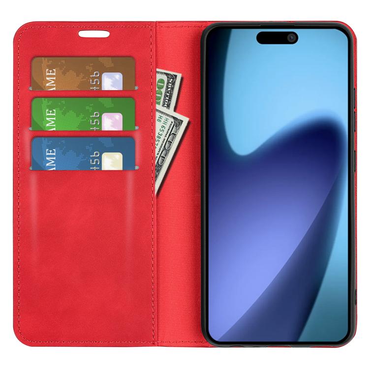 For iPhone Air Retro-skin Magnetic Suction Leather Phone Case