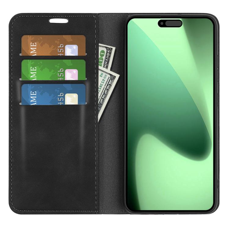 For iPhone 17 Pro Max Retro-skin Magnetic Suction Leather Phone Case